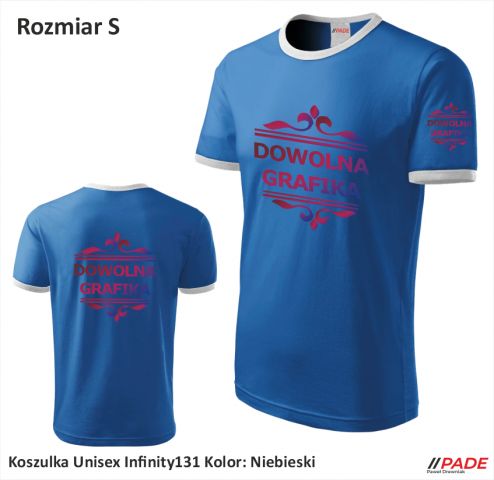 Infinity131 Czarny S PADEjg Koszulkaznadrukiem DTG DTF Termotransfer